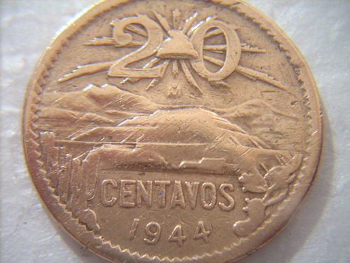 Antigua Moneda 20 Centavos 1944 Coleccion Decorar - $ 140 