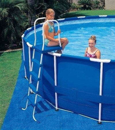 Escada Para Piscina Intex 132 Cm De Altura Original - R 