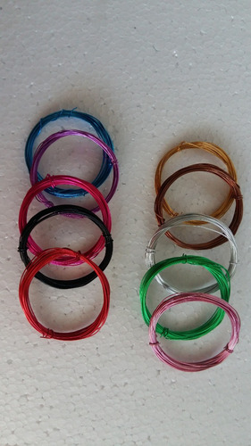 Arame Alumínio Colorido Para Artesanato 10 Rolos R$ 35 Aparador Vidro Preto ~ Arame Alumínio Colorido Para Artesanato 10 Rolos R$ 35