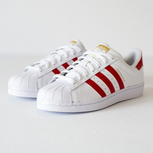 adidas superstar lineas rojas