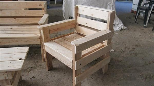 Juego de jardin/madera rustico,sillones mesa//buena madera ...