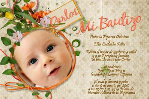 invitaciones para bautizo monísimas imprimelas tu 125 00