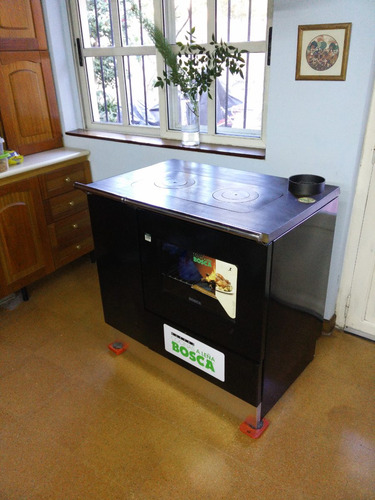 Cocina a leña bosca horno con burlete dos hornallas diam reg ...