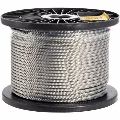 Cabo Guia Com Alma De Aço Cabo De Aço Aa Inox Alma De Aço 2,38mm - 3/32 6x7 Vonder - R$ 2,50 em