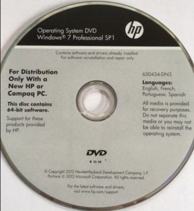 hp windows 7 recovery dvd