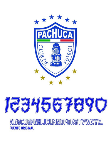 Pachuca Fuente Tipografía Números Escudo - $ 99.00 en Mercado Libre