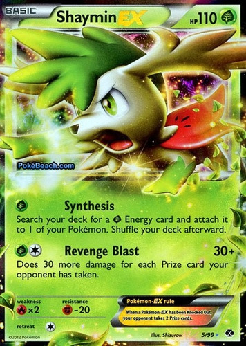 Shaymin Ex 5/99 Carta Pokémon Tcg Bw Next Destinies - R 