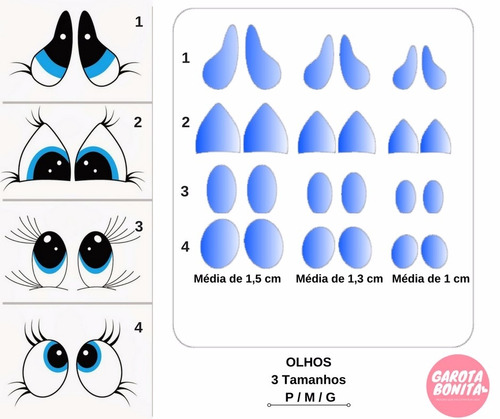 Molde Gabarito Stencil Olhos E Bocas De Boneca Frete 