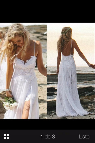 vestido de novia hippie chic - $ 80.000 en mercado libre