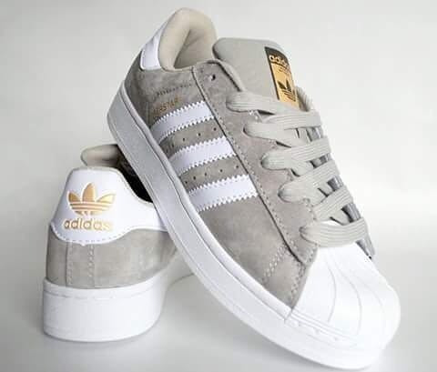 adidas zapatilla superstar gris