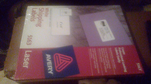 caja etiquetas blancas avery 5163 laser bs 1 415 00 en mercado libre