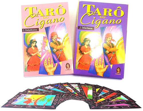 Livro Tarô Do Cigano Baralho Com 36 Cartas Coloridas - R Livro Tarô Do Cigano Baralho Com 36 Cartas Coloridas - R