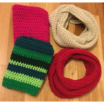 Cuello , Bufanda Circular Infinita Tejida A Crochet
