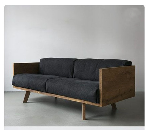 Sofa 3 Puestos Estructura En Madera - $ 3.250.000 en Mercado Libre