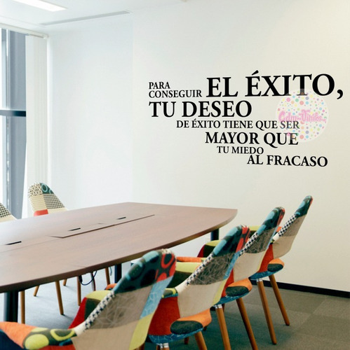 Vinilos Decorativos Pared Oficinas Frase Exito Sala Comedor - $ 670 ... Vinilos Decorativos Pared Oficinas Frase Exito Sala Comedor - $ 670 ...