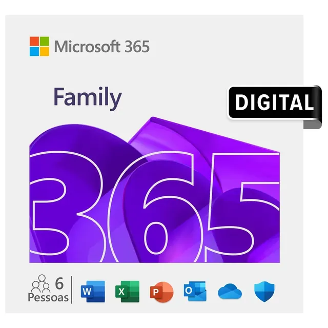 Microsoft 365 Family Assinatura 1 Ano (digital)