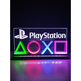 Abajur Luminária Led Playstation Sony Ps4 Xbox Símbolos 25cm