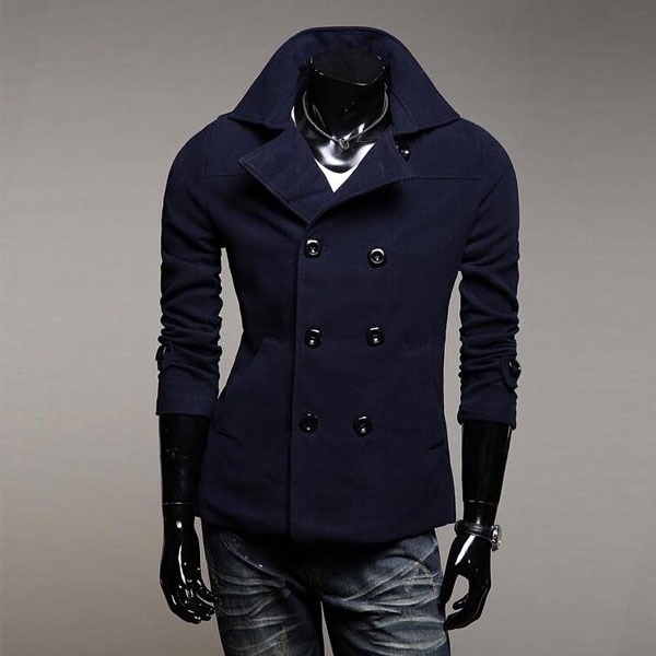 Abrigo Caballero Slim Fit Doble Botón Manga Tres Cuartos ... Abrigo Caballero Slim Fit Doble Botón Manga Tres Cuartos ...