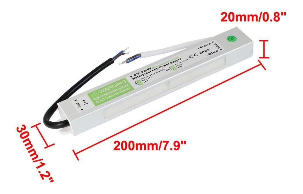 10/ W/ / 250/ W IP67/ impermeable LED Transformador conductor fuente de alimentaci/ón para tira DC 12/ V