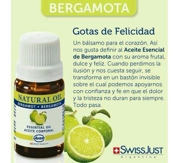 Aceite Esencial Just Limon Naranja O Bergamota 10 Ml C U 1 145