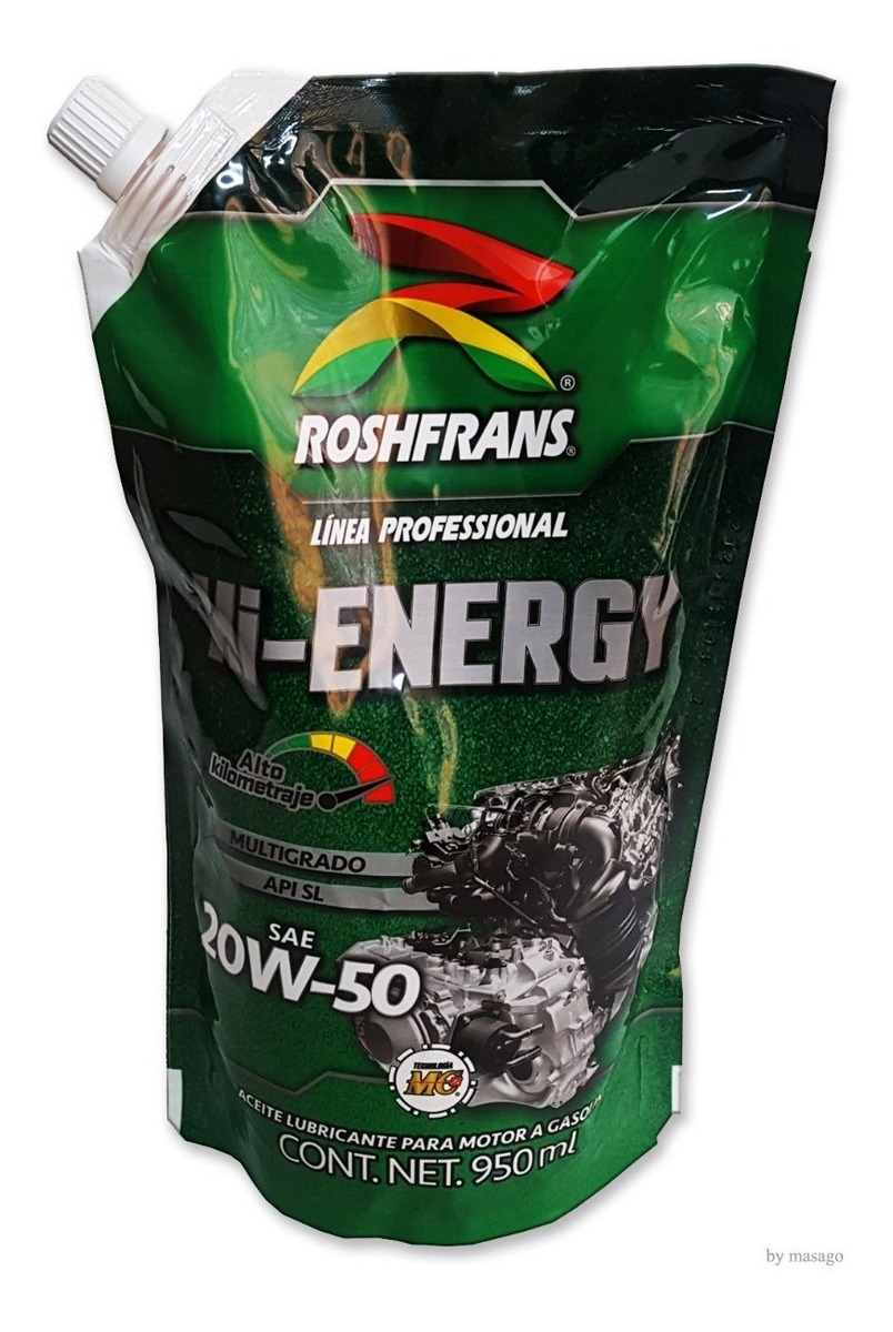 Aceite Roshfrans Multigrado 20w50 Precio Aceite Roshfrans Hi Energy Multigrado Api Sl Sae 20w50 950ml - $ 72.00