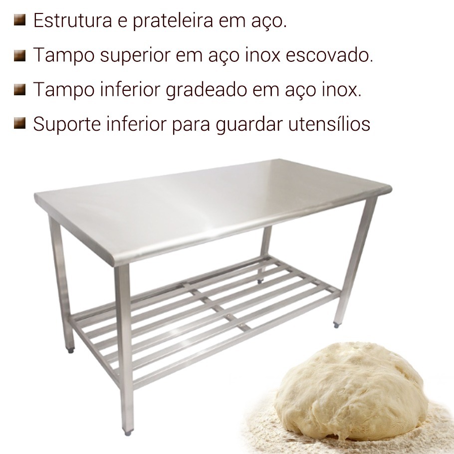 Mesa Totalmente A O Inox 1 20x70x90 Cm Cozinha Industrial R 910 Mesa Totalmente A O Inox 1 20x70x90 Cm Cozinha Industrial R 910