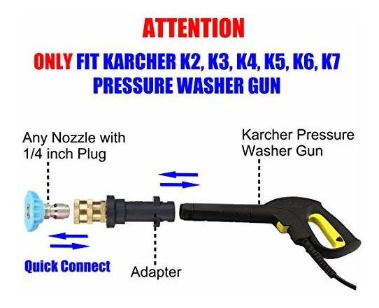 1//4/'/' Brass Foam Cannon Adapter Quick Connector fitting for Karcher K2 K3 K5