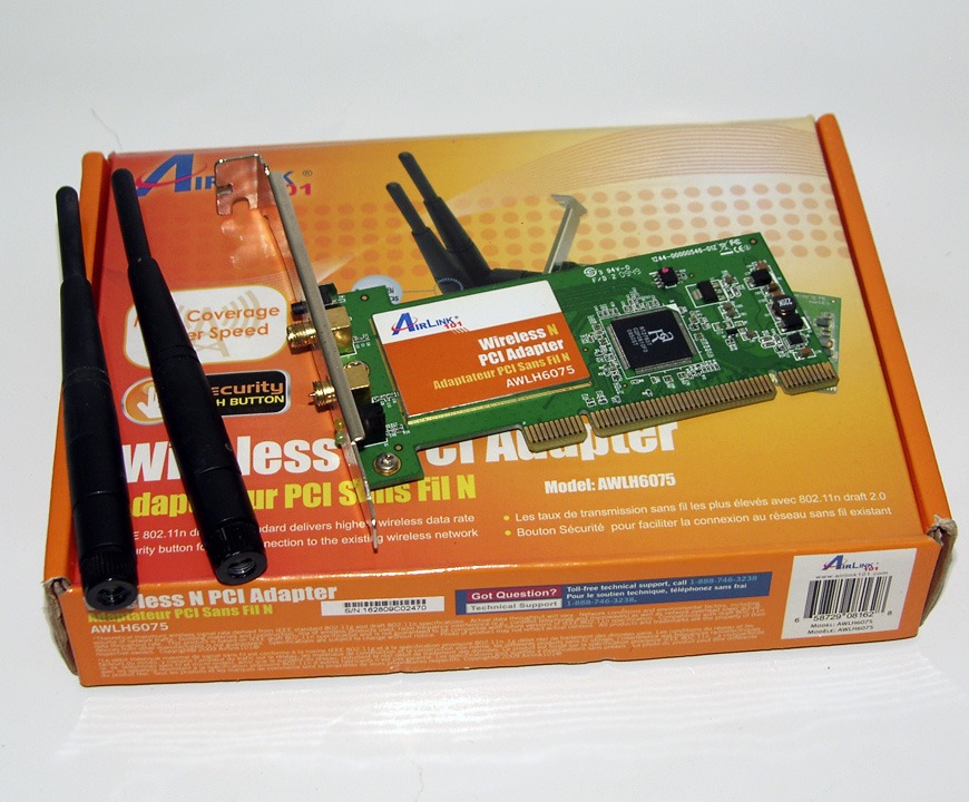 AIRLINK101 AWLH6075 WIRELESS N PCI ADAPTER XP AIRLINK101 AWLH6075 WIRELESS N PCI ADAPTER 64 BIT