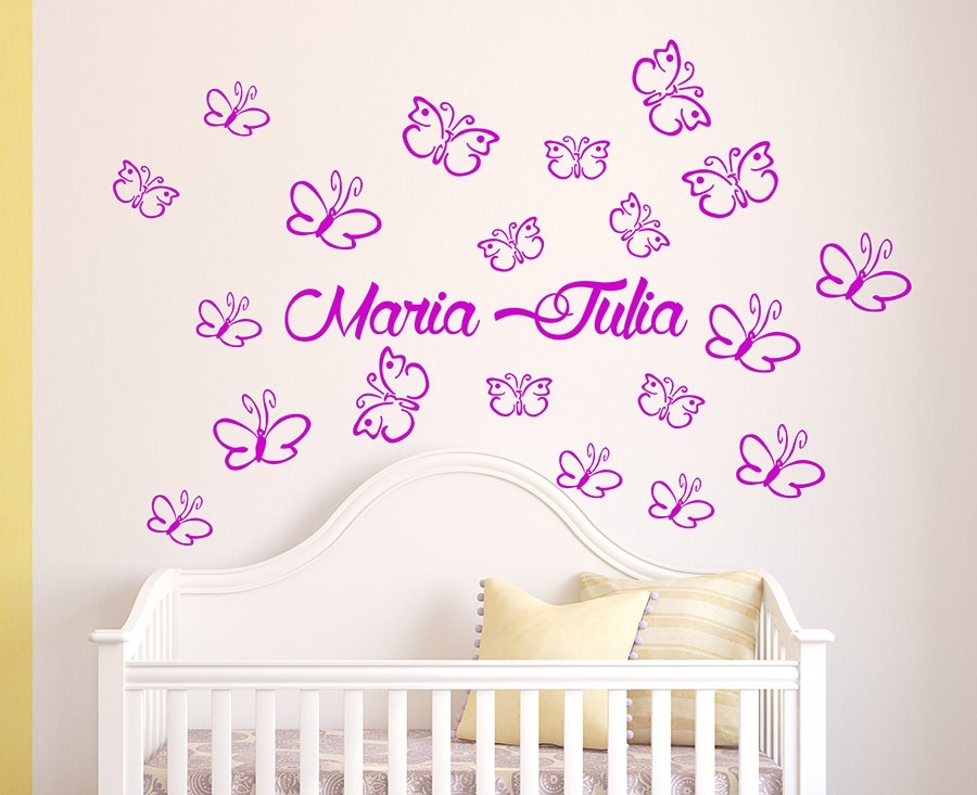 Adesivo Borboleta C Nome Quarto Bebê Infantil Sala ~ Adesivos De Parede Para Quarto De Bebe Com Nome Adesivo Borboleta C Nome Quarto Bebê Infantil Sala ~ Adesivos De Parede Para Quarto De Bebe Com Nome