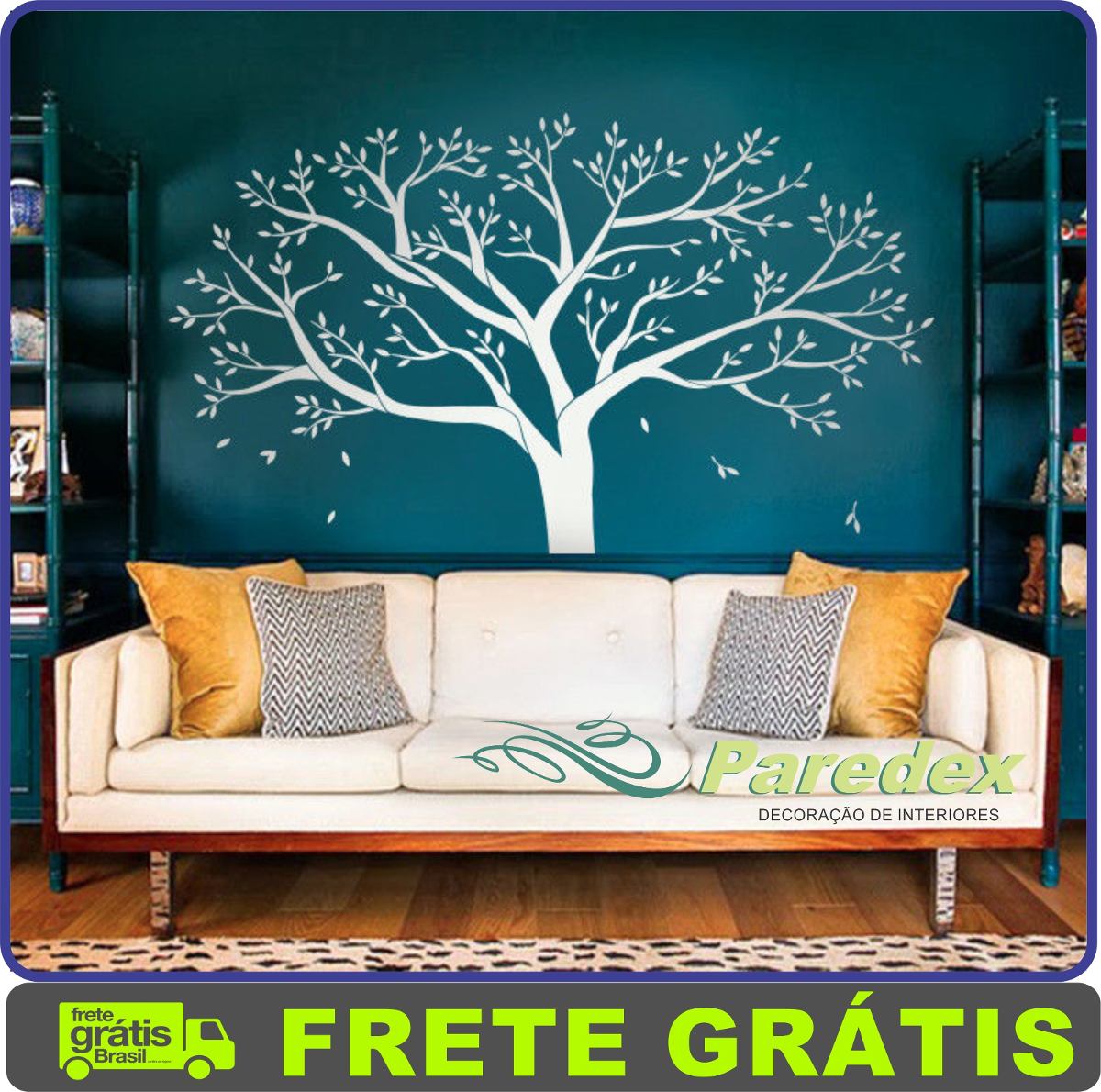Adesivo De Parede Arvore Galho Folhas 2 Metros Frete Adesivo Balao Pipa ~ Adesivo De Parede Arvore Galho Folhas 2 Metros Frete