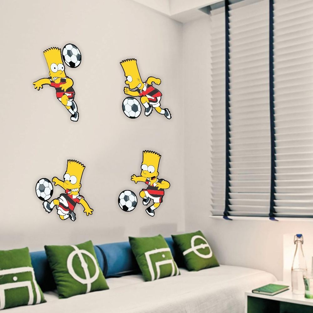 Adesivo De Parede Futebol Bart Simpson Flamengo Simpsons R$ 59,00 em Mercado Livre Armario De Parede Para Banheiro ~ Adesivo De Parede Futebol Bart Simpson Flamengo Simpsons R$ 59,00 em Mercado Livre