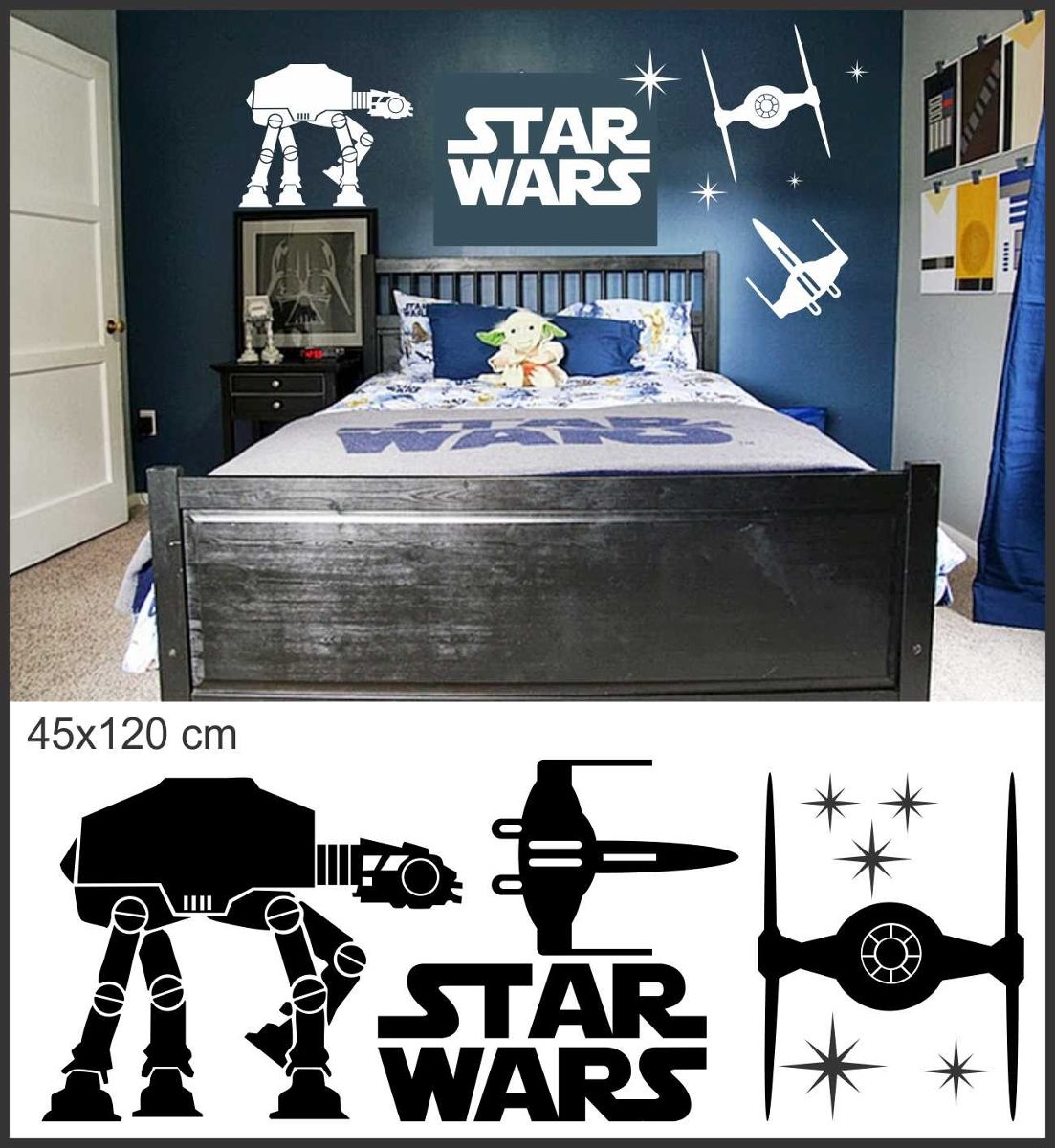Adesivo De Parede Star Wars Dartwader Jedy Guerra R$ 79,90 em Mercado Livre Aparador Cocina Estrecho ~ Adesivo De Parede Star Wars Dartwader Jedy Guerra R$ 79,90 em Mercado Livre