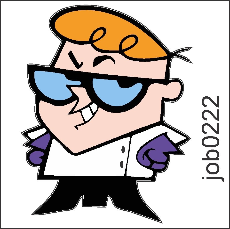 Adesivo Decorativo Desenho Dexter Cartoon Network Job0222 - R$ 64,99 em