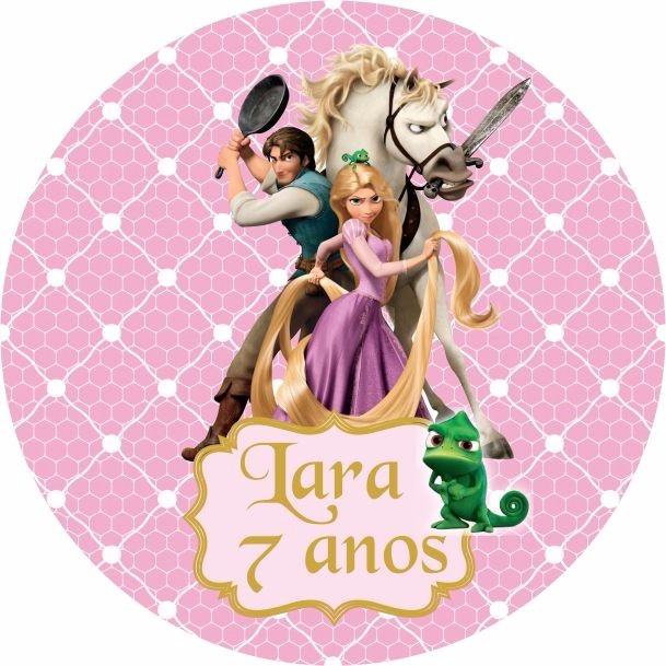 Adesivo Enrolados Rapunzel Princesa Folha A4 S/ Recorte