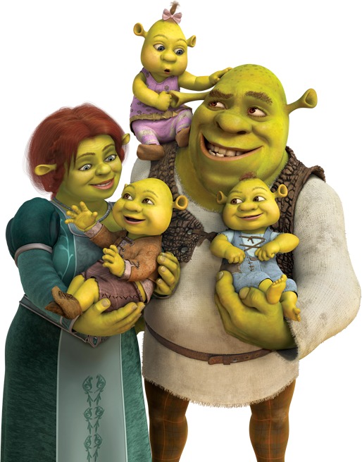 MLB adesivo familia shrek fiona e bebs 3 modelos para escolha JM