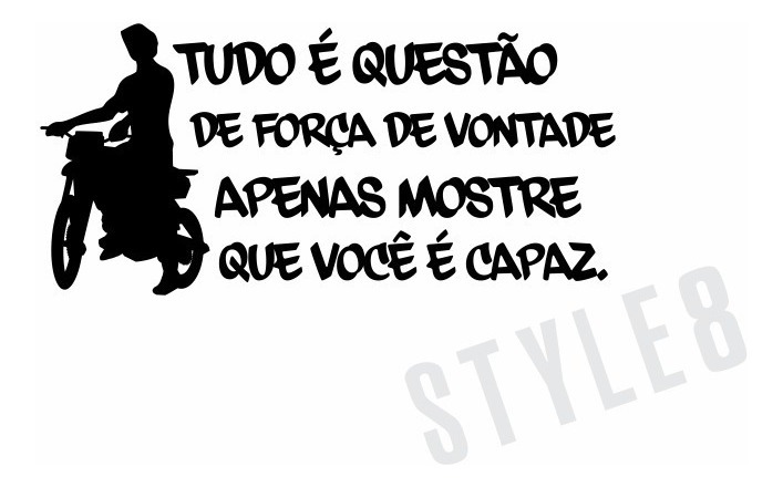 Adesivo Frase Você É Capaz Moto Grau - R$ 11,60 em Mercado Adesivo Frase Você É Capaz Moto Grau - R$ 11,60 em Mercado