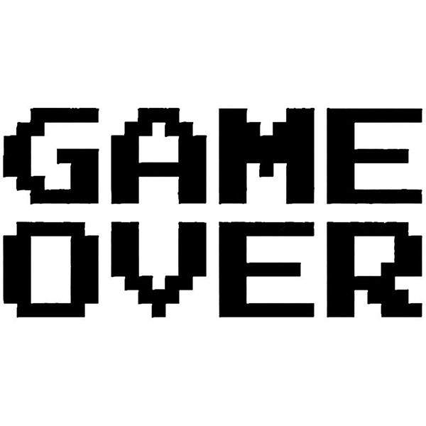 Adesivo Game Over - R$ 10,00 em Mercado Livre