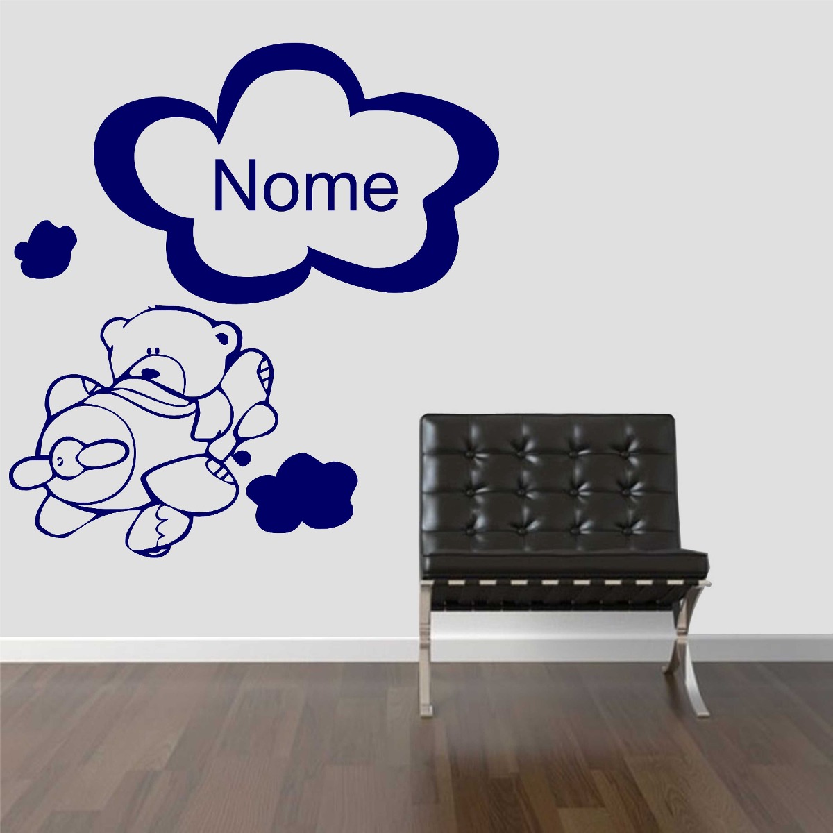 Adesivo Infantil Menino Avi u00e3o Nuvem Personalizado Com Nome Artesanato Mineiro Em Madeira ~ Adesivo Infantil Menino Avi u00e3o Nuvem Personalizado Com Nome