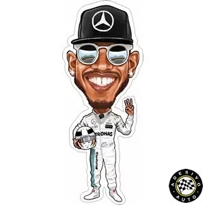 Adesivo Lewis Hamilton Mercedes F1 Formula 1 Piloto 