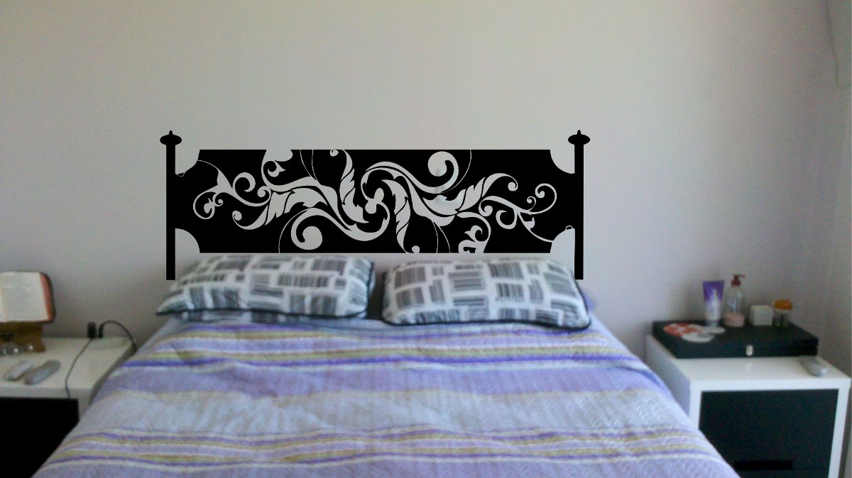 Adesivo Decorativo Parede Cabeceira Cama Quarto Floral R$ 49,99 em Mercado Livre Armario Sob Medida Quarto ~ Adesivo Decorativo Parede Cabeceira Cama Quarto Floral R$ 49,99 em Mercado Livre