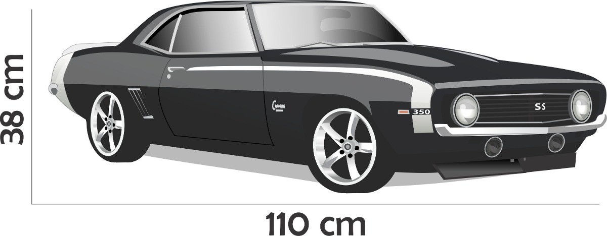 adesivo de parede quarto sala carro camaro antigo chevrolet r 34
