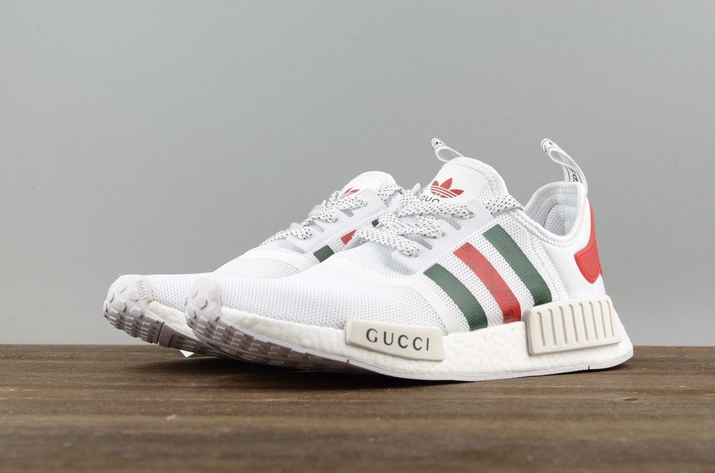 Cheap Adidas NMD R1 Kid 2018 Shoes White Gucci Only