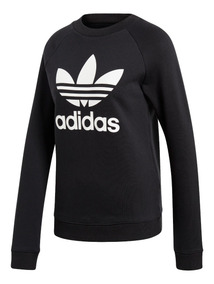 adidas Original Buzo Lifestyle Mujer Trefoil Crewneck Ng Fkr adidas Original Buzo Lifestyle Mujer Trefoil Crewneck Ng Fkr