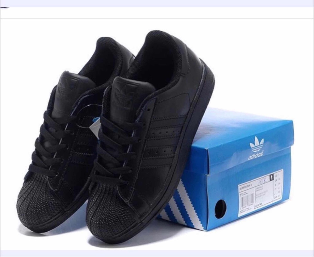 adidas superstar total black