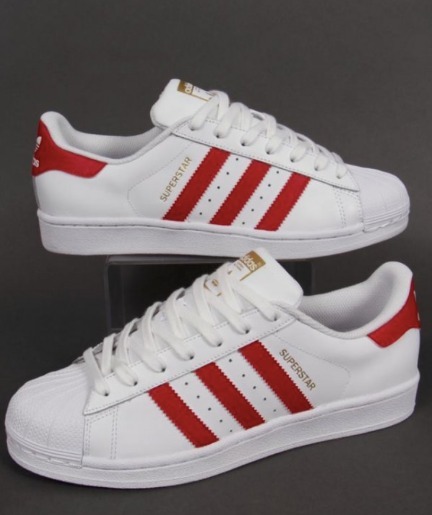 adidas superstar rojos con blanco