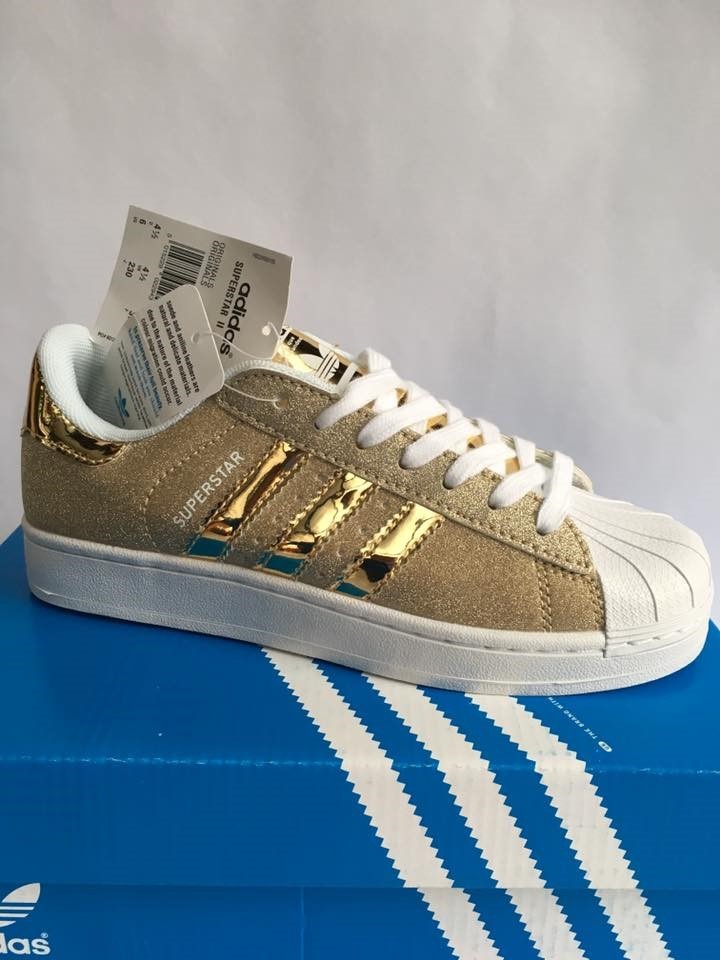 adidas superstar glitter gold