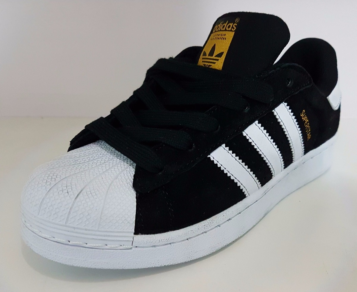 adidas superstar lengueta negra