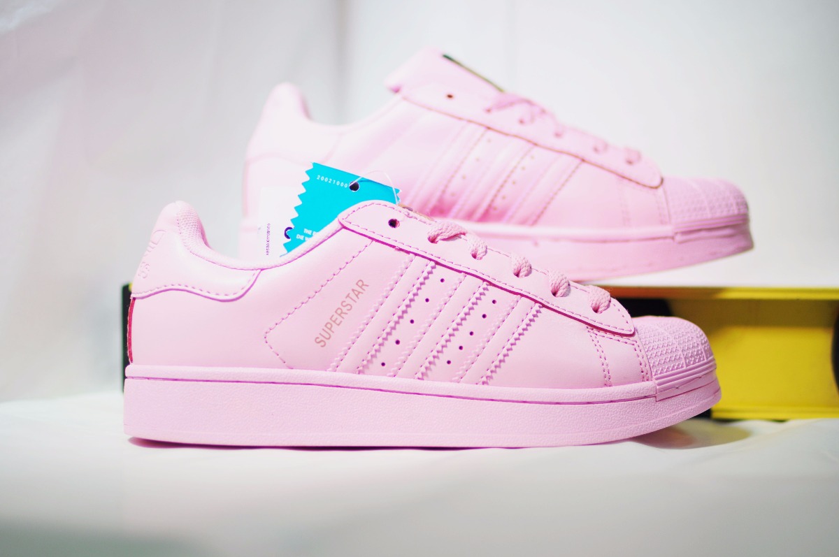 super star adidas rosa