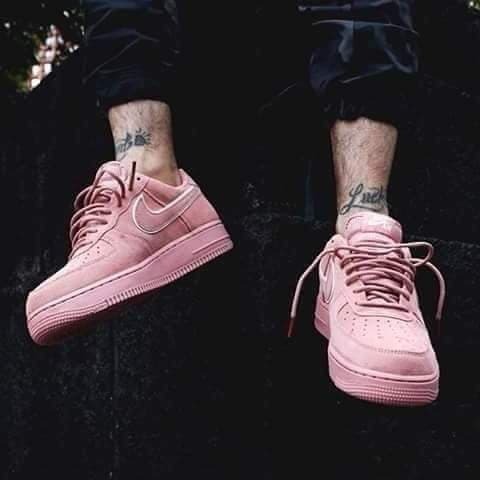 nike air force rosa gamuza