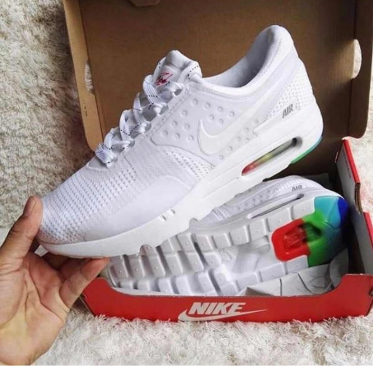 nike air max blancas suela colores